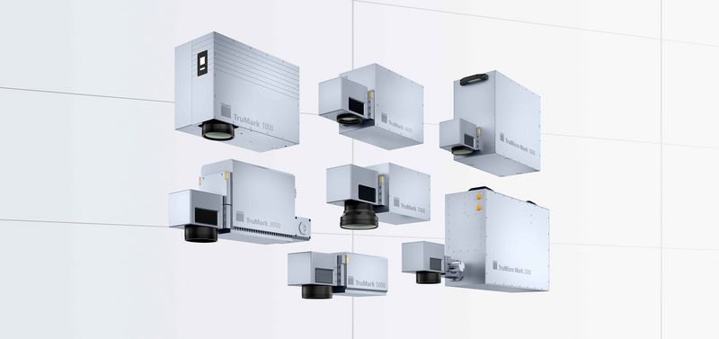 Alla TRUMPF TruMark-märklasrar i en överblick