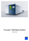 TruLaser Series 1000 Basic Edition: Technical data